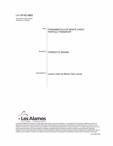 خرید و دانلود نسخه کامل کتاب Fundamentals of Monte Carlo Particle Transport. Lecture notes for Monte Carlo course
