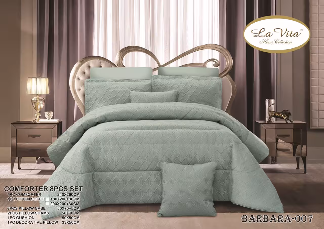 سرویس لحاف روتختی 2 نفره ترک برند لاویتا مدل BARBARA کد 007