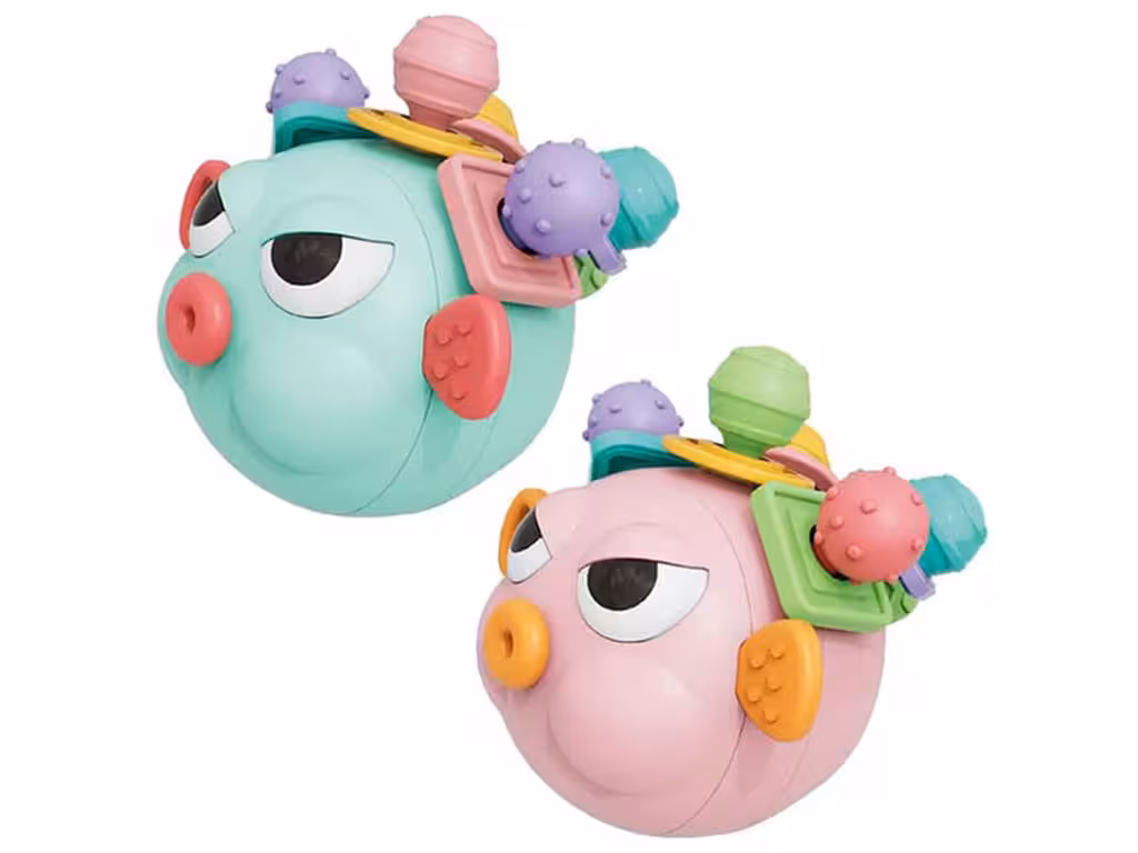 بیزی کیوب یا بیزی بال جغجغه ای دندانگیردار طرح ماهی