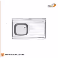سینک استیل البرز 100*50*5 تک لگن