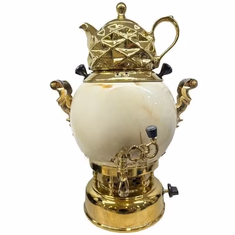 سماور گازی مدل سنگی ترموکوبل دار گنجایش 6 لیتر