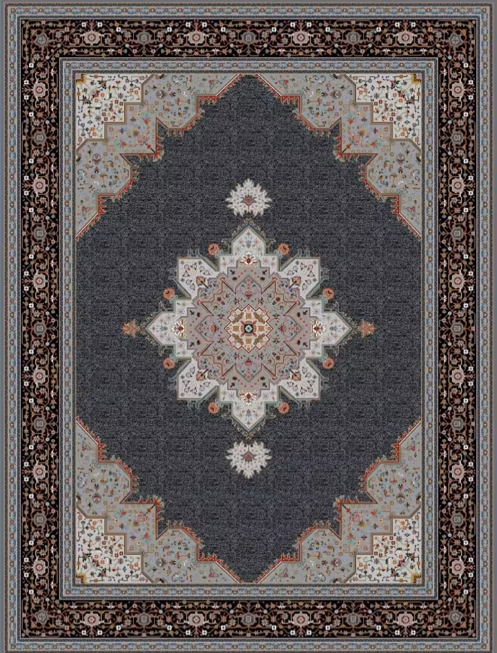 فرش ماشینی کاشان700شانه تراکم 2550صددرصد اکرولیک mg