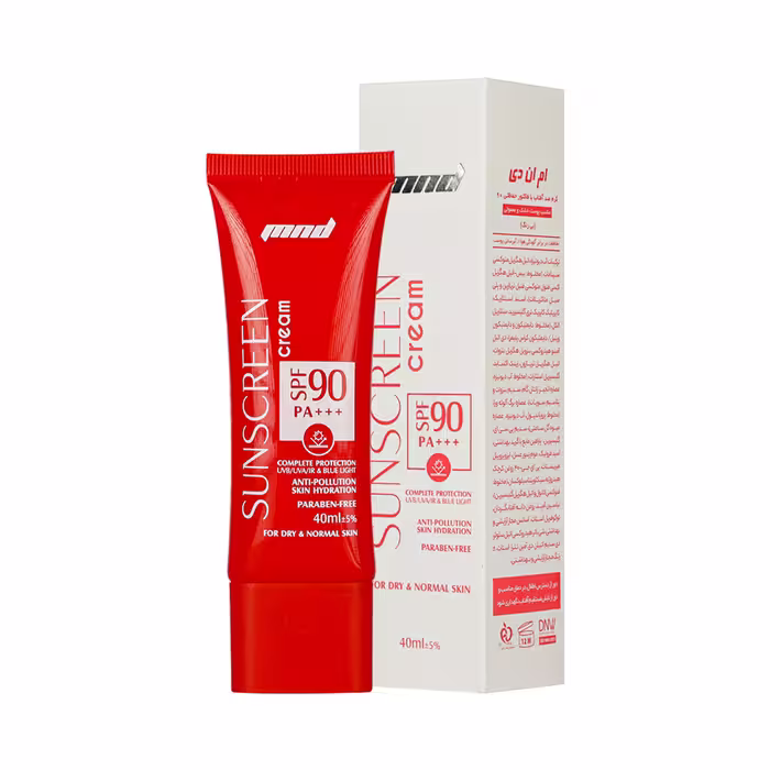 کرم ضد آفتاب با SPF 90 (بی رنگ) مناسب پوست خشک و معمولی 40 میلی لیتر