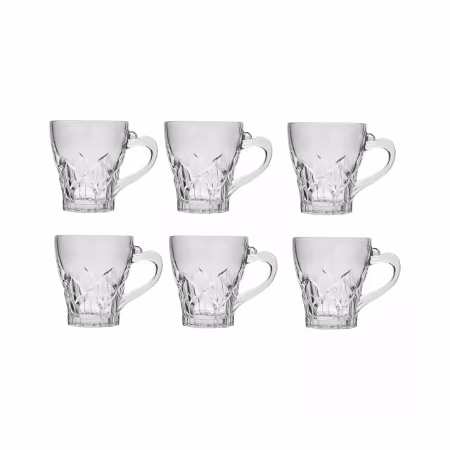 فنجان شیشه ای مدل دومو بسته 6 عددی