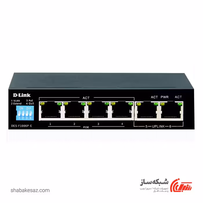قیمت و خرید سوئیچ شبکه مگابیتی دی لینک D-Link DES-F1006P-E - شبکه ساز