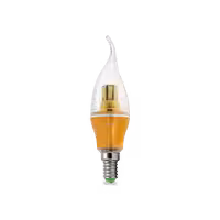 لامپ ال ای دی شمعی اشکی پایه طلایی 5 وات EDC