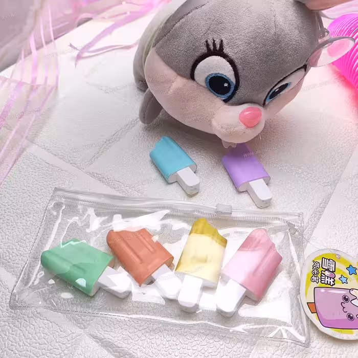 هایلایتر فانتزی طرح بستنی چوبی بسته 6 عددی