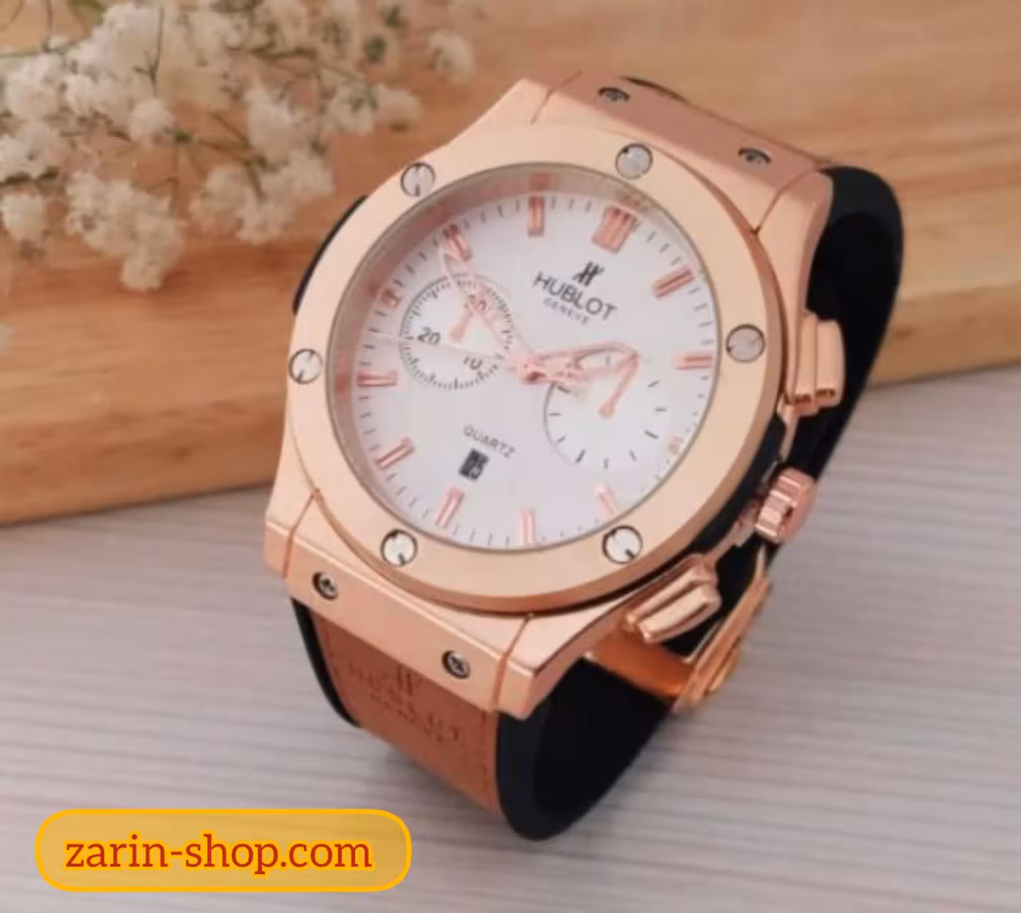 ساعت هابلوت مردانه عسلی