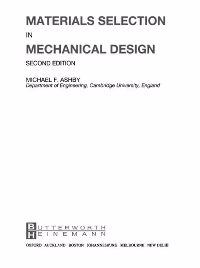 خرید و دانلود نسخه کامل کتاب Materials Selection in Mechanical Design