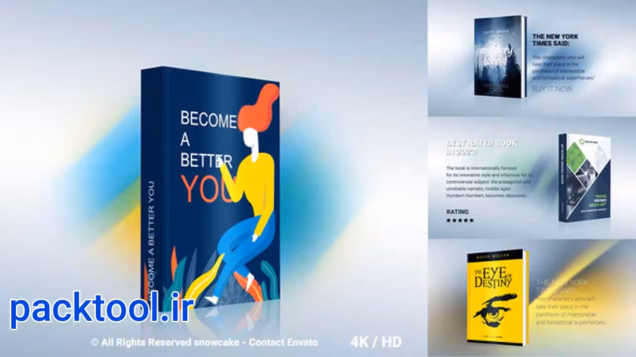 دانلود پروژه آماده افتر افکت تیزر تبلیغاتی کتاب Book Promo Ads - پک تول