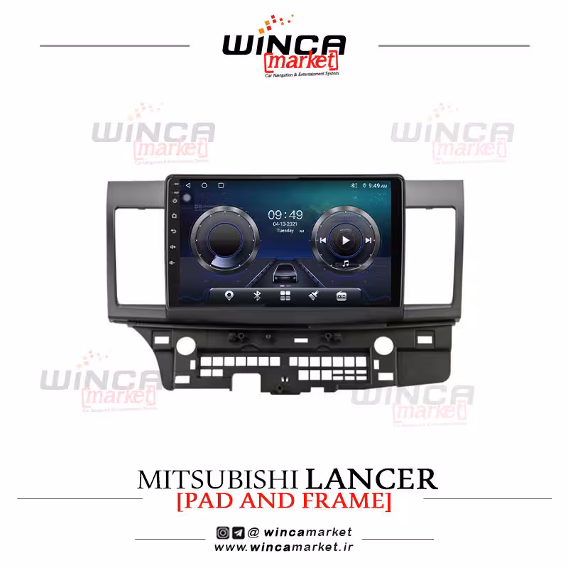 مانیتور اندروید میتسوبیشی لنسر رم 4 حافظه 32 سری TS855-5G FLYDYT محصول وینکا