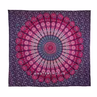 بکدراپ تپستری هندی طرح ماندالا (روتختی دو نفره) کد 113