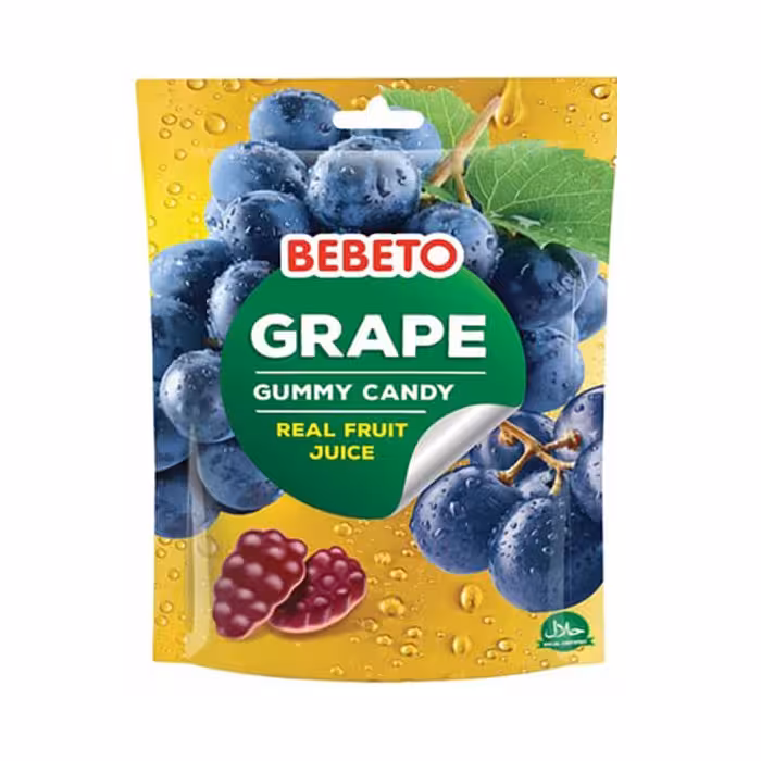 پاستیل ببتو با طعم آبمیوه طبیعی انگور 60 گرم