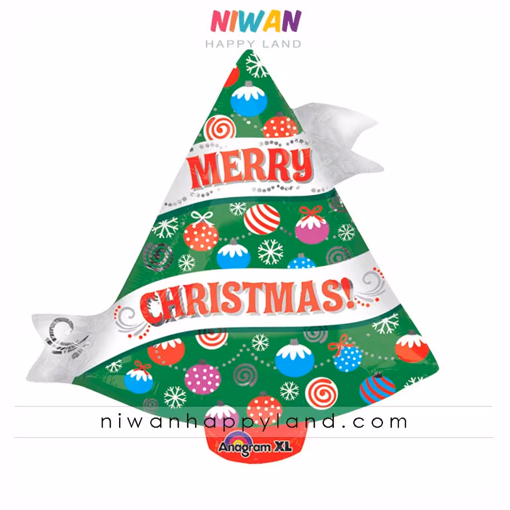 بادکنک فویلی درخت کریسمس