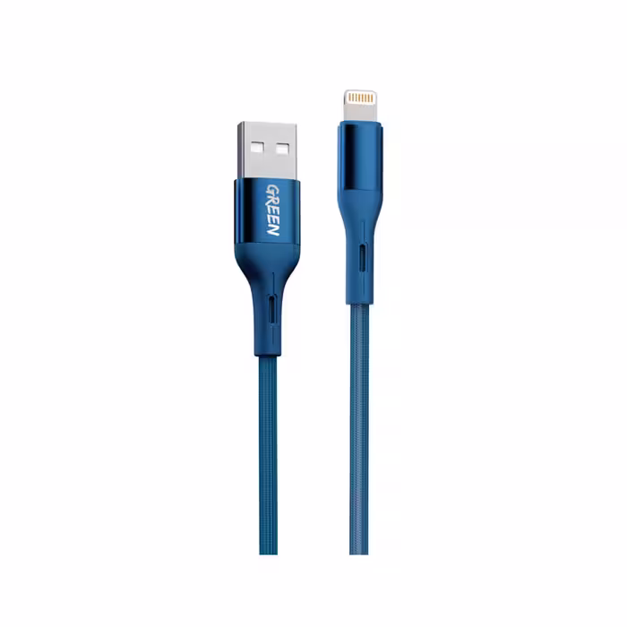 کابل تبدیل USB-A به Lightning گرین لاین مدل GNBIPHBL به طول 120 سانتی متر