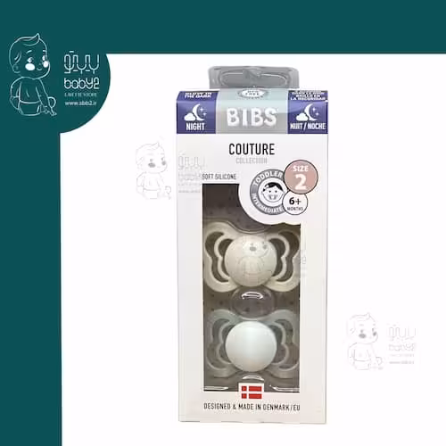 پستانک دو عددی شب تاب 2 ارتودنسی بیبس bibs 0010
