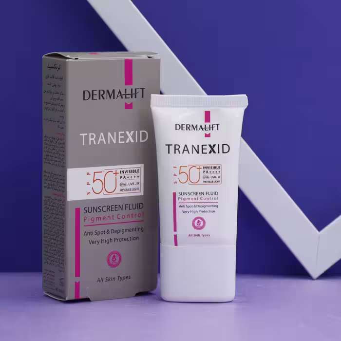 عمده فروشی فلوئید ضد آفتاب بی رنگ حاوی روشن کننده انواع پوست درمالیفت DERMALIFT SPF 50 کد 92308