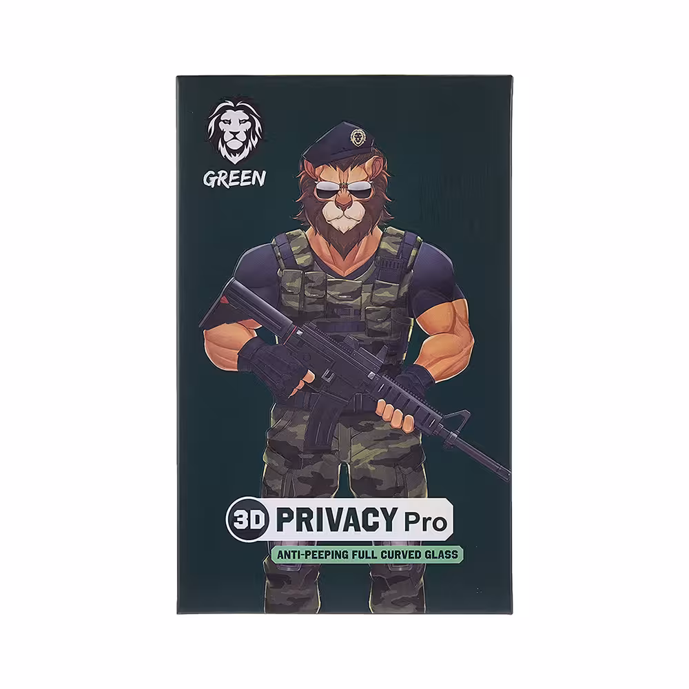 محافظ صفحه نمایش شیشه ای حریم خصوصی سه بعدی Green 3D Privacy Pro Anti-Peeping Full Curved Glass for iPhone 7/8 Plus
