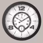 SCHOBERT شوبرت ساعت دیواری  فریم چوبی مشکی قطر 60 – BLACK-6125