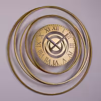 ساعت دیواری فلزی مدل پنج حلقه — طراحی لیزری صنعتی   قابل سفارش سایز و رنگ