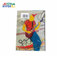 دفتر دو خط زبان 80 برگ طلقی سیمی زیماژ طرح موزیسینZimage