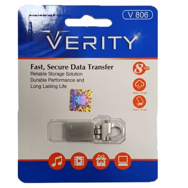 فلش مموری 8 گیگابایت وریتی مدل VERITY V806