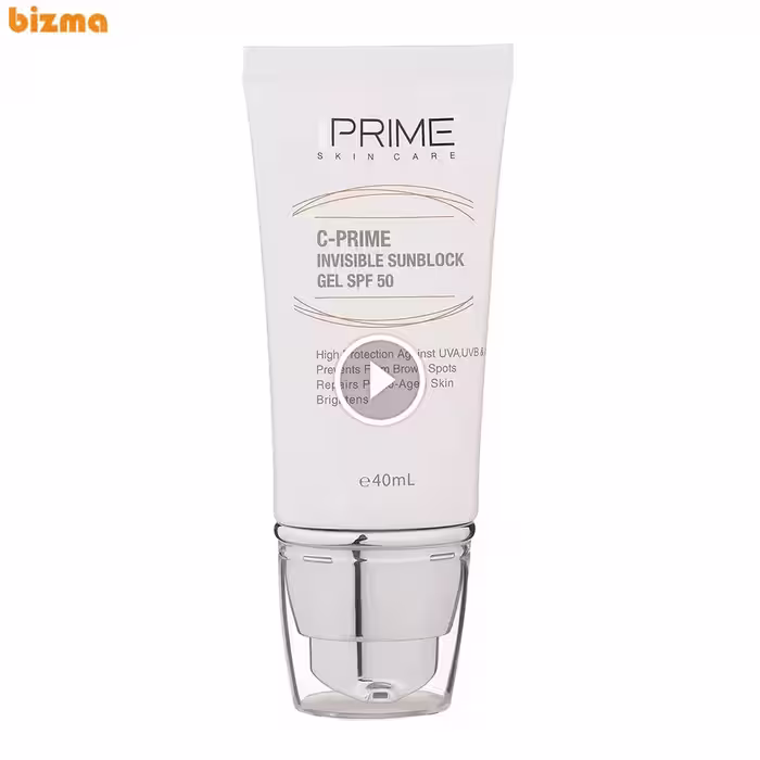 ژل ضدآفتاب بی‌رنگ پرایم SPF50 حاوی ویتامین C حجم 40 میلی‌لیتر