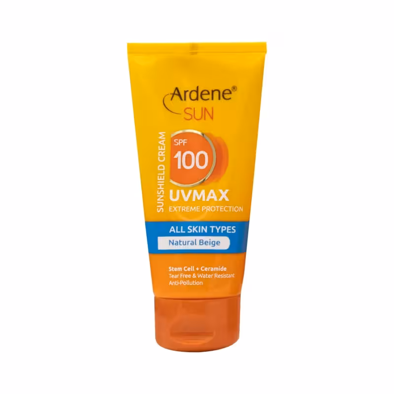 کرم ضد آفتاب SPF100 انواع پوست رنگی بژ طبیعی آردن