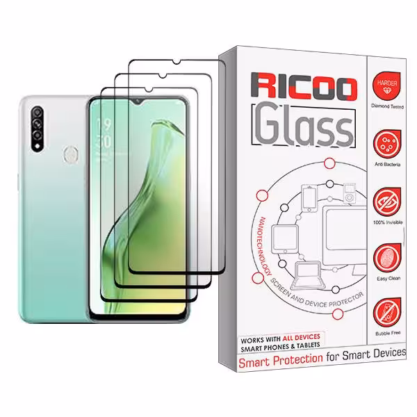 محافظ صفحه نمایش ریکو مدل Ricoo Glass MIX003 مناسب برای گوشی موبایل اوپو A31 بسته سه عددی