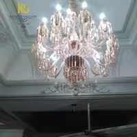 لوستر کریستالی شامپاینی باکارات با طرح تاج نخل