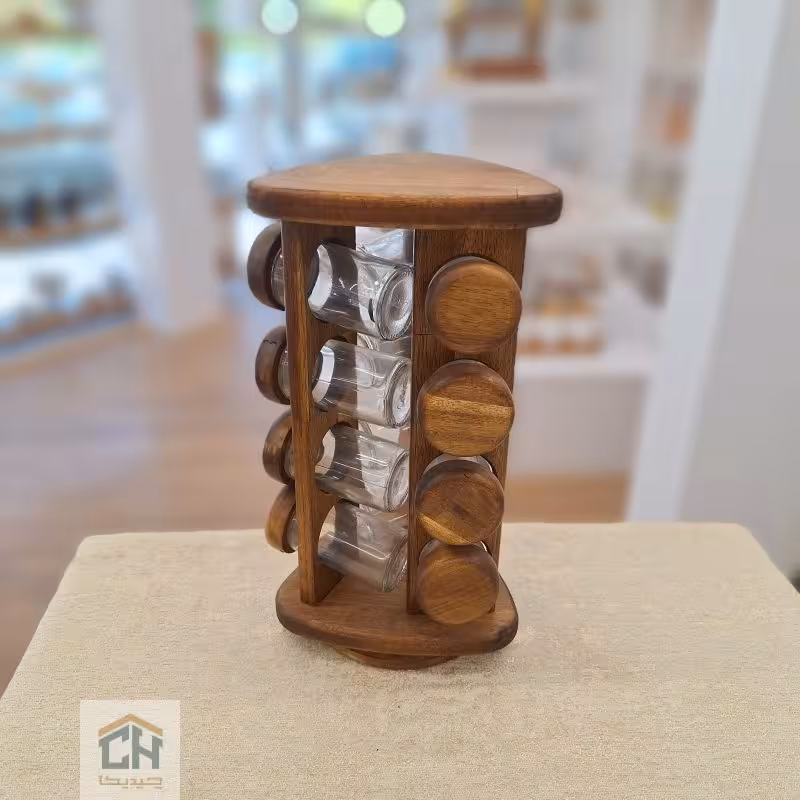 ست جا ادویه 12 تایی گردان طرح مثلث مدل ACA99126