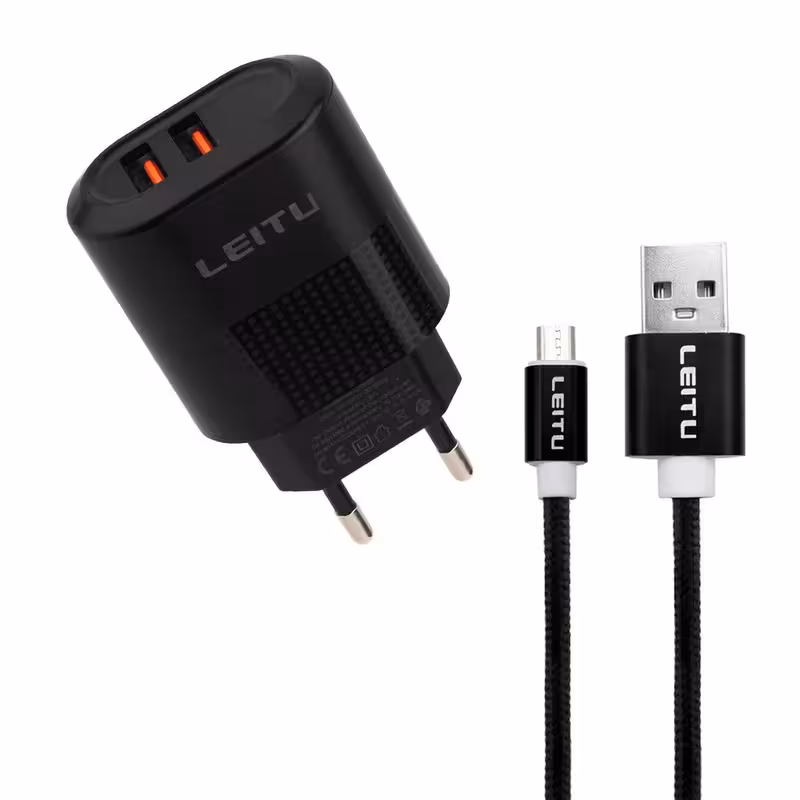 شارژر دیواری 15وات لیتو مدل LH-31 به همراه کابل تبدیل MicroUSB | کالا مکس