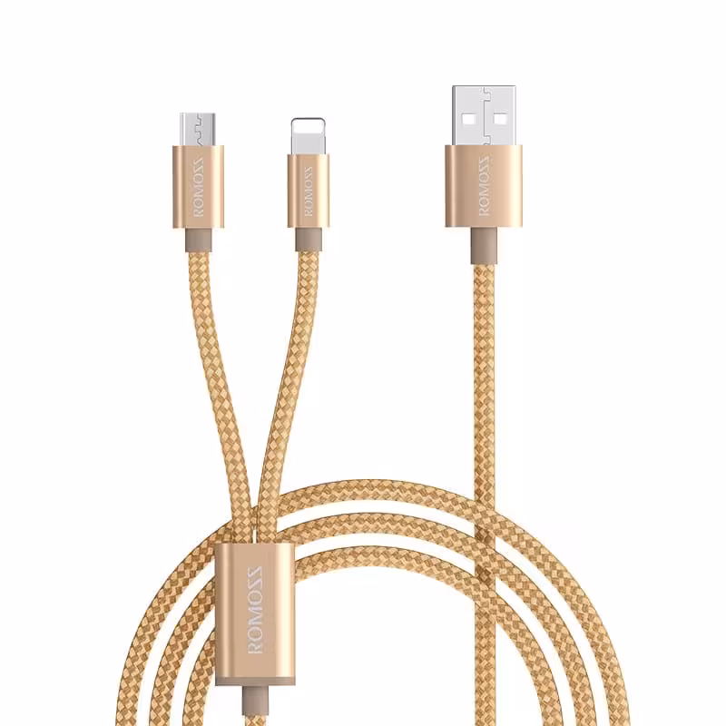 کابل تبدیل USB به لایتنینگ/microUSB روموس مدل CB20A طول 1.5 متر