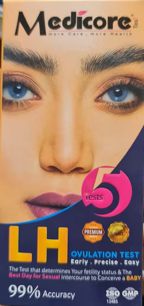 تست تخمک گذاری مدیکور 5 عددی MEDICORE LH