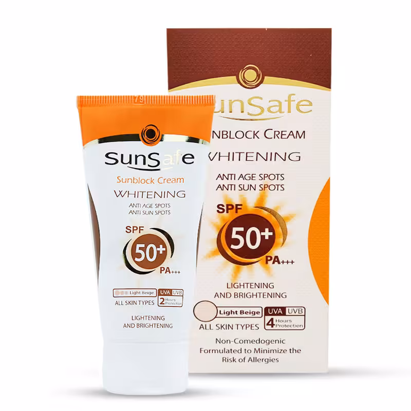 کرم ضد آفتاب سان سیف روشن کننده پوست SPF50 رنگی حجم 50 میل