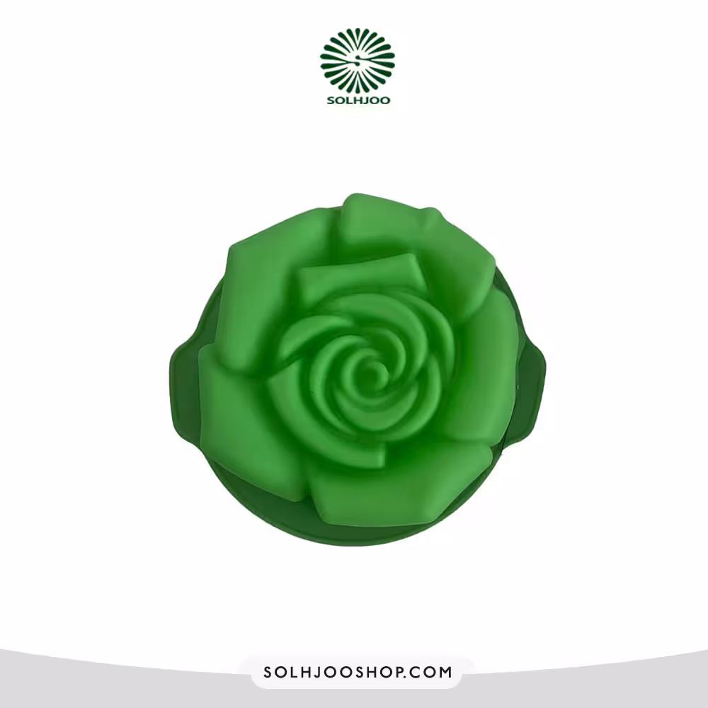 قالب سیلیکونی دسته دار گل رز متوسط