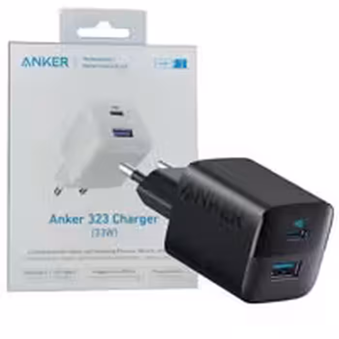 آداپتور شارژر 2پورت یک پورت PD سوپر فست ANKER 323 CHARGER 33W