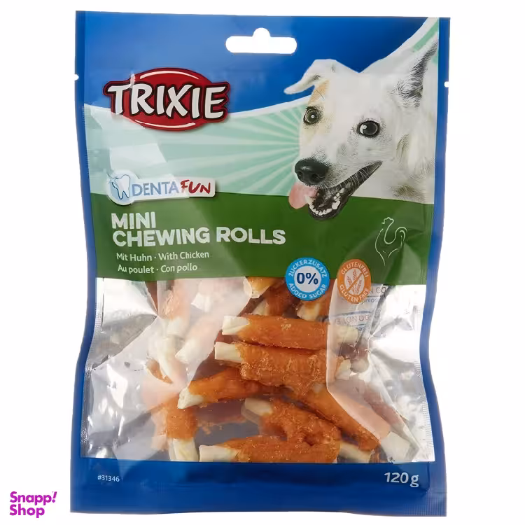 تشویقی سگ تریکسی (Trixie) مدل Dentafun Mini Chewing Rolls وزن 120 گرم