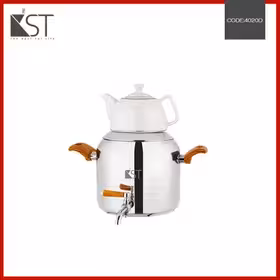 کتری و قوری مدل ترک دسته چوبی 5/5 لیتر (KST) کد 4020D