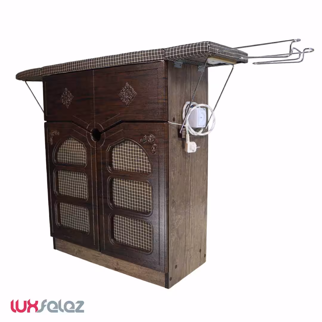 میز اتو عروس نوین مدل رزیتا سبد لباس دار