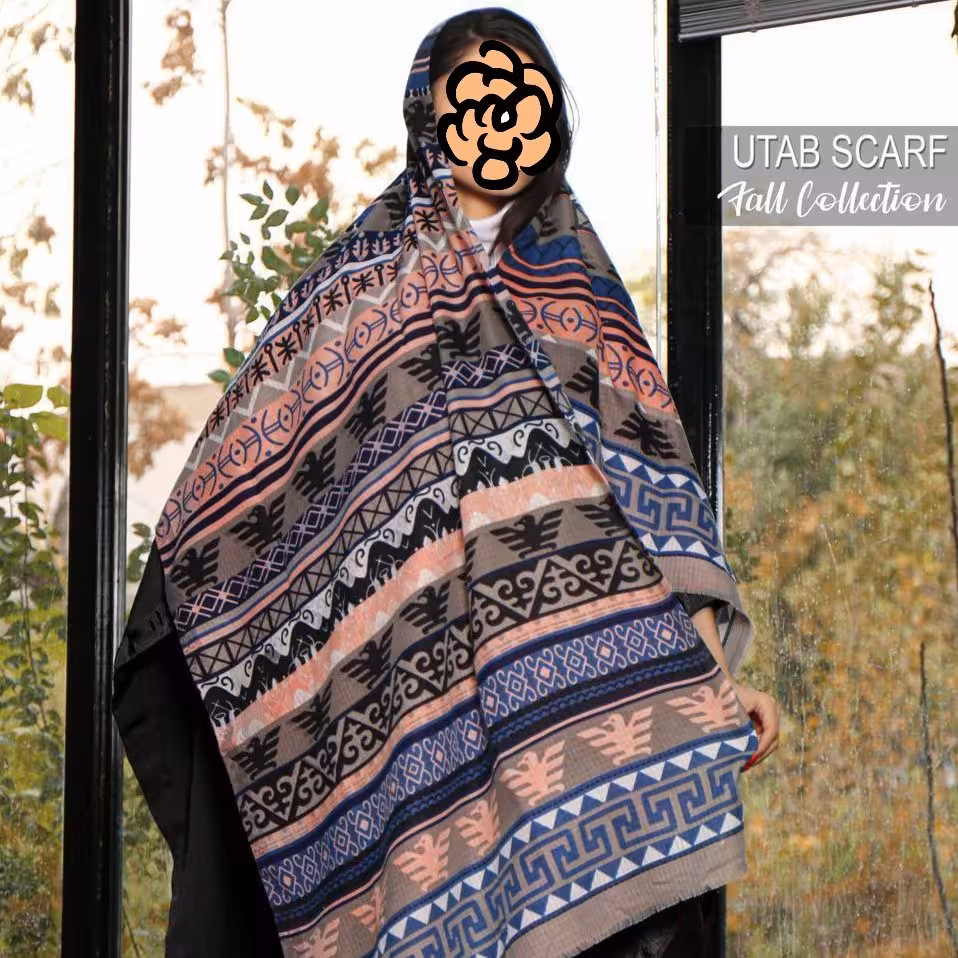 شال نخی کشمیر پاییزه