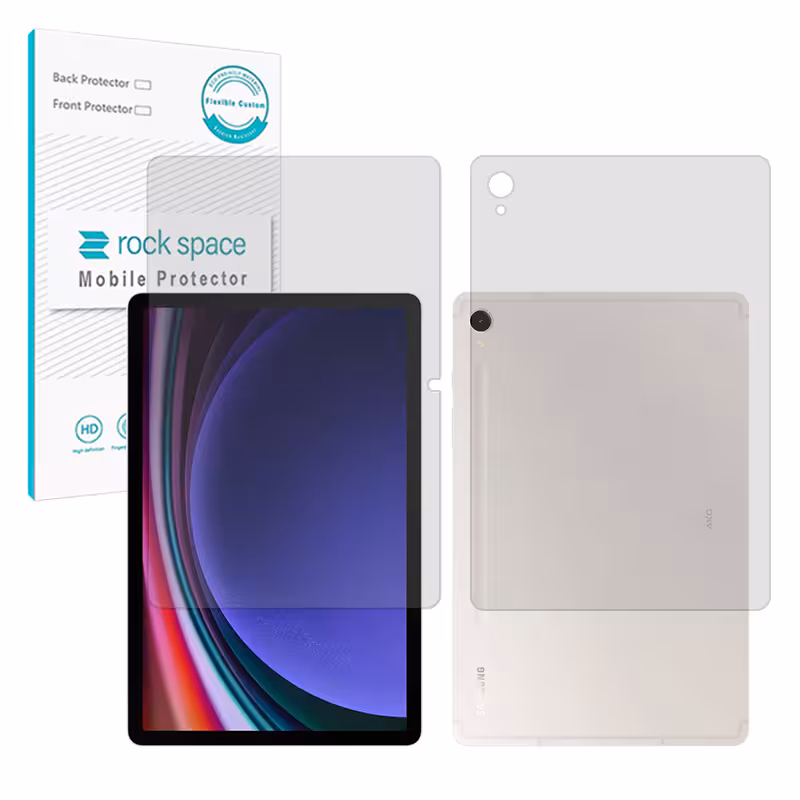 گلس صفحه نمایش و پشت تبلت سامسونگ Galaxy Tab S9 مدل نانو هیدروژل شفاف برند راک اسپیس کد LL
