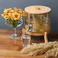 کلمن شیشه ای 1 طبقه درب چوبی شیشه دودی آرکو