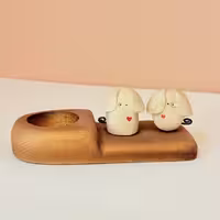 جاشمعی مجسمه جفتی سگ طرح سه