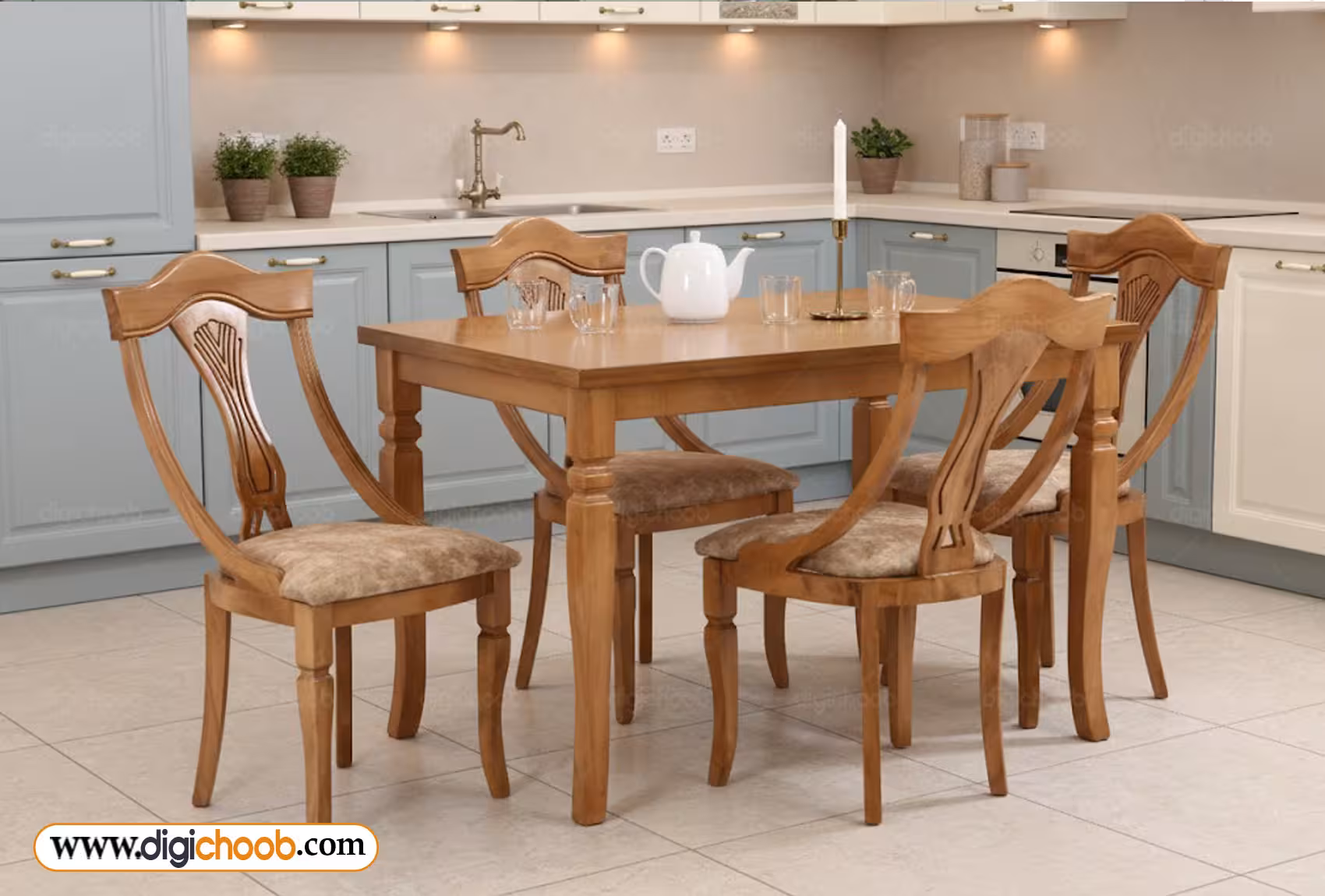 میز ناهار خوری کلاسیک چوبی رونیز