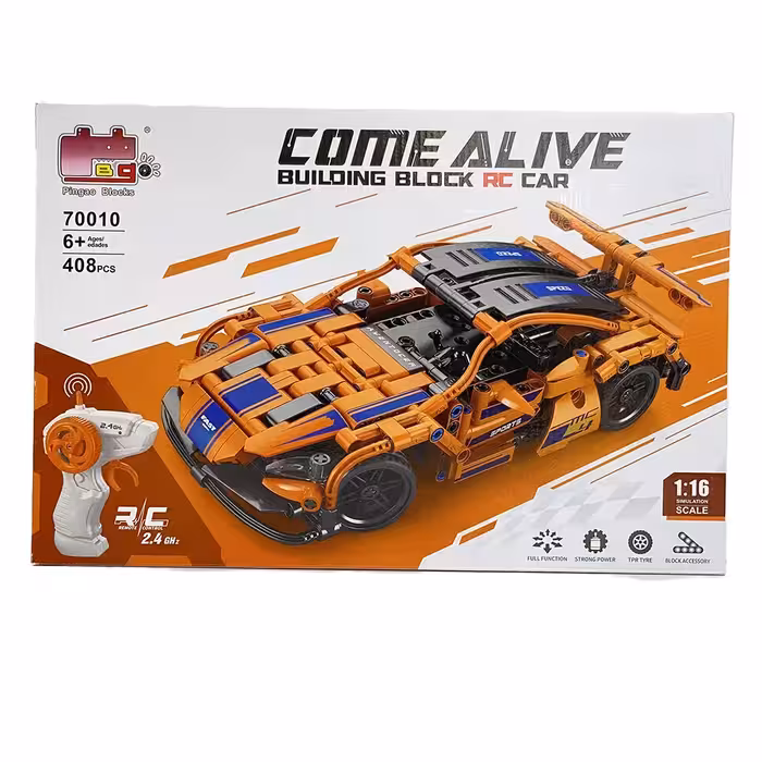 لگو ماشین مکلارن نارنجی کنترلی 408 قطعه مقیاس 1/16 کد NO.70010