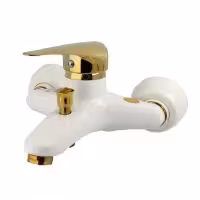 شیر حمام مدل ماهان سفید طلایی