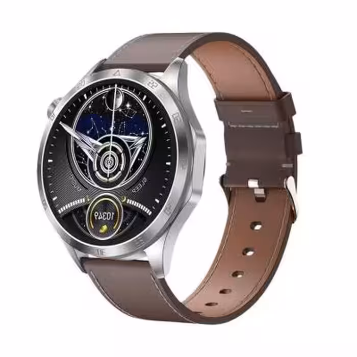 ساعت هوشمند 1/43 اینچی گرین لاین مدل optima با بند چرم مصنوعی