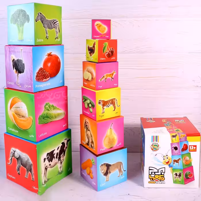 اسباب بازی ایمن برج مکعب هوش 10 عددی