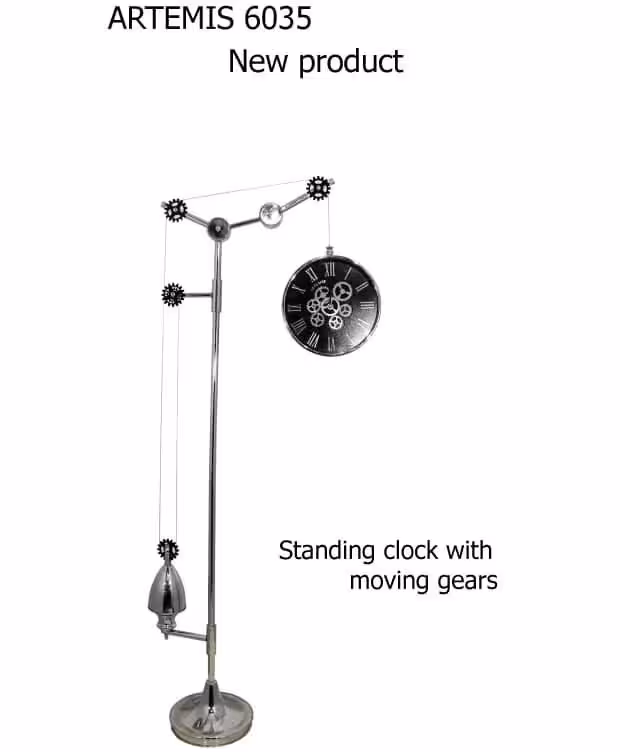 ساعت ایستاده آرتمیس کد 6035 Silver Black نقره ای مشکی